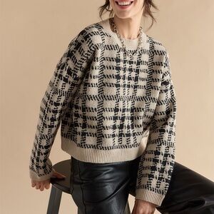 miami for Francesca’s Nicky Plaid Pullover Sweater NWT Size Large